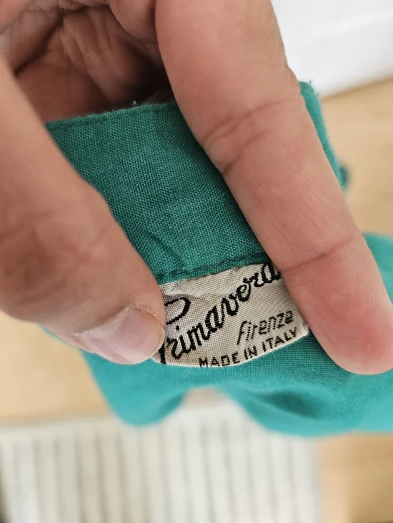 Women's Teal Ruffle Button-Front Blouse - Picture 4 of 4